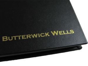 Butterwick Wells personalised foil blocking